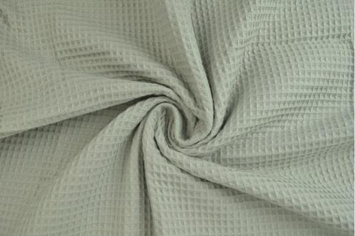 10 meter wafelstof - Zilvergrijs - 150cm breed, Hobby en Vrije tijd, Stoffen en Lappen, 120 cm of meer, 200 cm of meer, Grijs