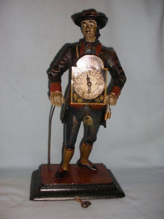 Klokkenmannetje tafelklok - Zinklegering, Messing -, Antiek en Kunst, Antiek | Klokken