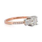 Ring - 18 karaat Roségoud, Witgoud - 1.59ct. tw. Diamant, Nieuw