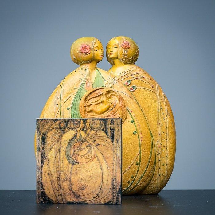 Figuur - Heart of the rose - Polystone, Antiquités & Art, Art | Objets design