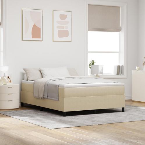 vidaXL Boxspringbed met Matras in Lichtgroen Grijs, 140 x, Huis en Inrichting, Slaapkamer | Bedden, Nieuw, Verzenden