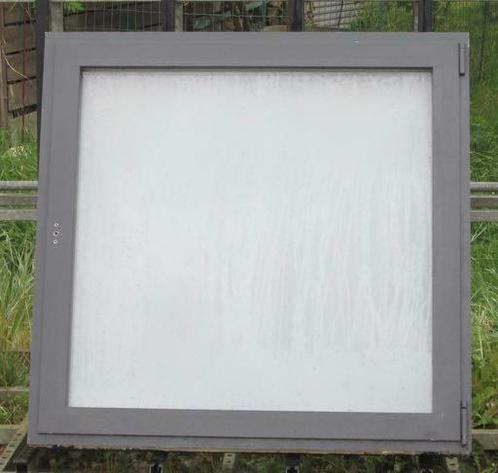aluminium raam , chassis van 108 x 105  grafietgrijs, Doe-het-zelf en Bouw, Raamkozijnen en Schuifdeuren, Inclusief glas, Nieuw