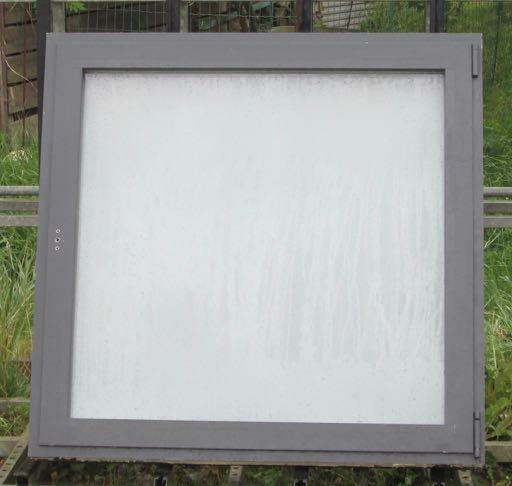 aluminium raam , chassis van 108 x 105  grafietgrijs, Doe-het-zelf en Bouw, Raamkozijnen en Schuifdeuren, Inclusief glas, Nieuw