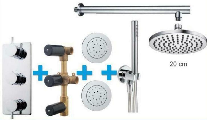 Sanifun Inbouw thermostaat set Nefin 200, Doe-het-zelf en Bouw, Sanitair, Kraan