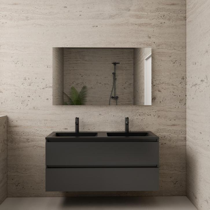 ACTIE BWS Badmeubel | Paris | Antraciet 120 cm | Mat Zwart, Doe-het-zelf en Bouw, Sanitair, Bad, Nieuw, Ophalen of Verzenden