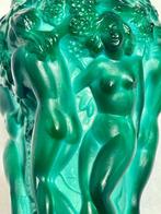 Curt Schlevogt - Vaas - Ingrid - Malachietgroen glazen vaas, Antiek en Kunst