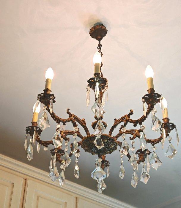 Kroonluchter - Brons, Kristal, Antiek en Kunst, Curiosa en Brocante