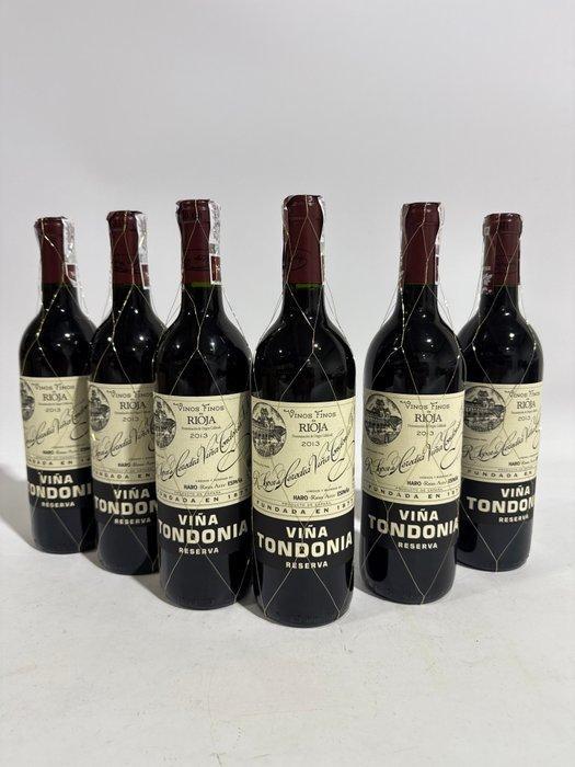 2013 R. López de Heredia, Viña Tondonia - Rioja Reserva - 6, Verzamelen, Wijnen