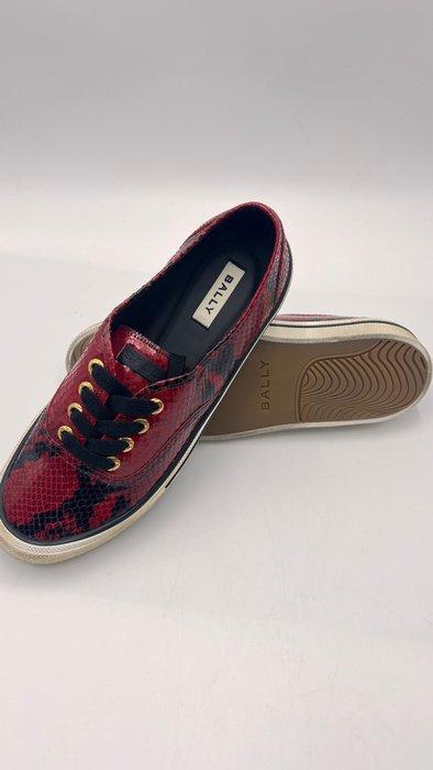 Santoni - Bally Mens Red Deep Ruby Lyder Snakeskin-Effect, Kleding | Heren, Schoenen