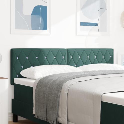 vidaXL Hoofdbord met Cristallen Knoppen Groen 140 cm Fluweel, Huis en Inrichting, Slaapkamer | Bedden, Nieuw, Verzenden
