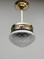 Plafondlamp - Glas, Messing - hanglamp / plafondlamp van, Antiek en Kunst, Curiosa en Brocante