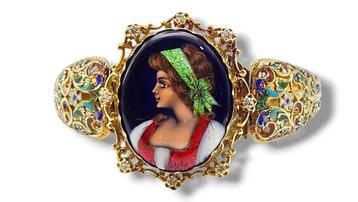 Bracelet - 14 carats Or jaune, Magnifique bracelet victorien