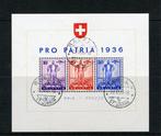 Suisse 1936 - Bloc Pro Patria avec timbre Premier Jour -, Gestempeld