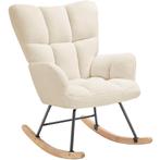 tectake Schommelstoel Torve, gestoffeerd, bouclé-stof, houte, Huis en Inrichting, Stoelen, Verzenden, Nieuw