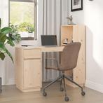 vidaXL Bureau 110x53x117 cm massief grenenhout, Verzenden