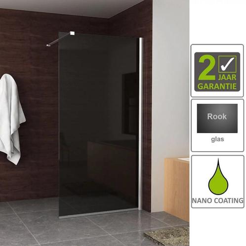 Aanbieding: BWS Inloopdouche Rookglas 100x200cm 10mm Nano, Doe-het-zelf en Bouw, Sanitair, Douche, Nieuw, Chroom, Ophalen of Verzenden