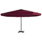 vidaXL Parasol met aluminium paal 500 cm bordeauxrood, Verzenden, Nieuw