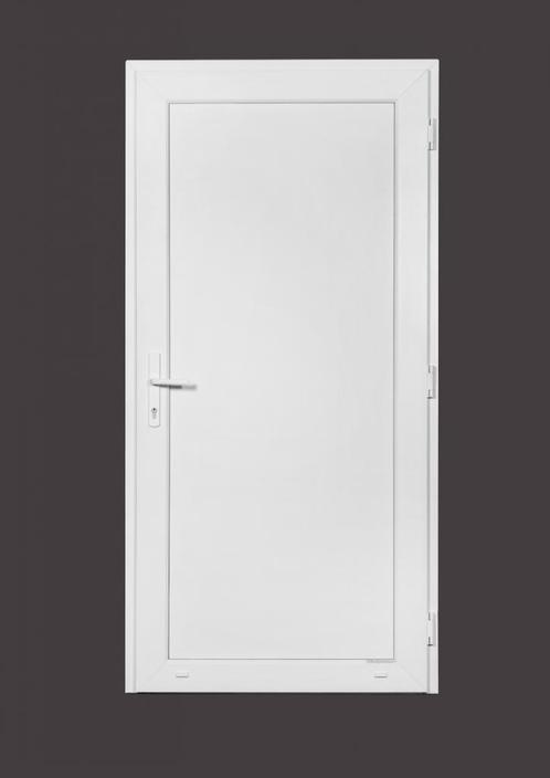 PVC Deur vol paneel basic b98xh200 cm wit L, Doe-het-zelf en Bouw, Deuren en Vliegenramen, Nieuw, Glas, Kunststof, Metaal, Buitendeur