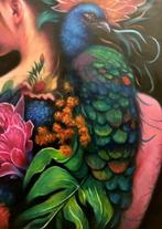Fernando Estrada (XX) - Jardín interior”, Antiek en Kunst, Kunst | Schilderijen | Modern