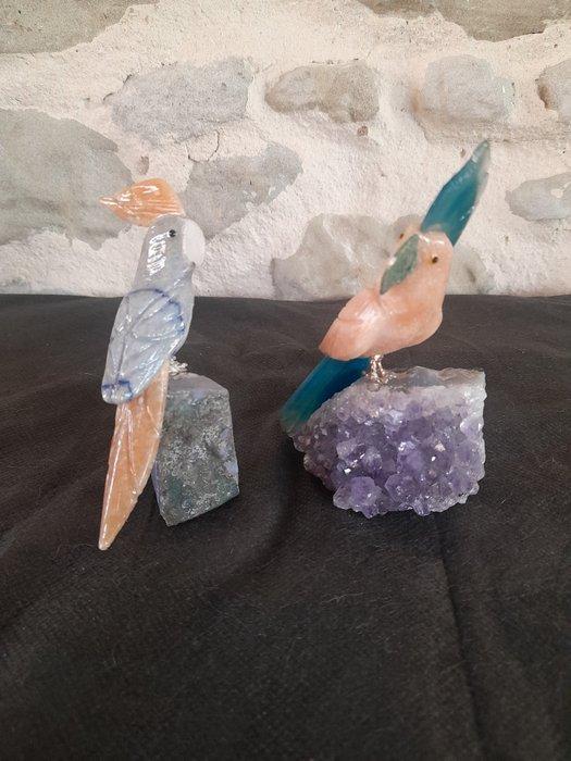 Miniatuur beeldje (2) - Steen, Antiek en Kunst, Curiosa en Brocante