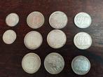 België. Franc Lot 11 stuks, incl. zilver (Zonder, Postzegels en Munten