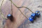 Oud-Romeins Glas Kettingset kobaltblauw + paarse kralen - 8