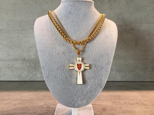 Ensemble de 3 pièces AJS - Médaille en forme de croix double, Antiek en Kunst, Antiek | Boeken en Manuscripten