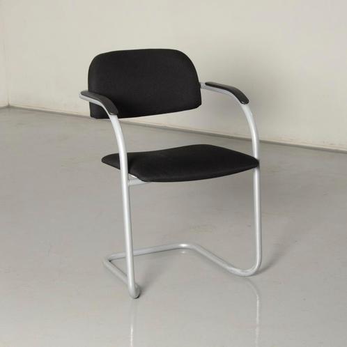 Lande vergaderstoel, zwart,sledeframe, Huis en Inrichting, Stoelen, Gebruikt, Ophalen of Verzenden