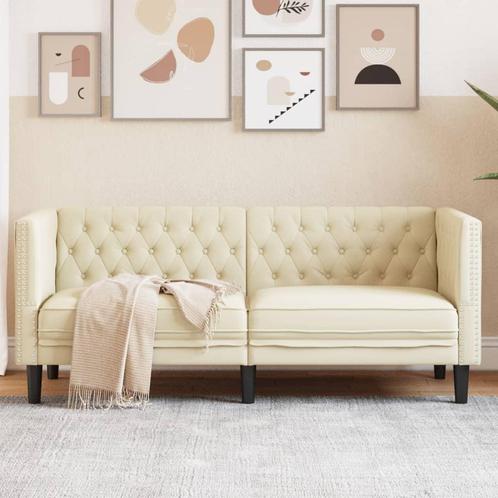 vidaXL Tweezitsbank Chesterfield-stijl kunstleer, Huis en Inrichting, Zetels | Zetels, Nieuw, Verzenden