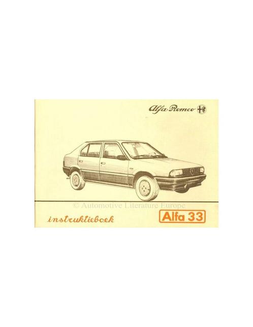 1983 ALFA ROMEO 33 INSTRUCTIEBOEKJE NEDERLANDS, Autos : Divers, Modes d'emploi & Notices d'utilisation, Enlèvement ou Envoi