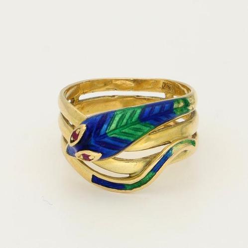 Bague - 18 carats Or jaune - E-mail, Handtassen en Accessoires, Ringen