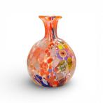 Vaas - Bladgoud, kleurrijke vlekken en murrine - Muranoglas