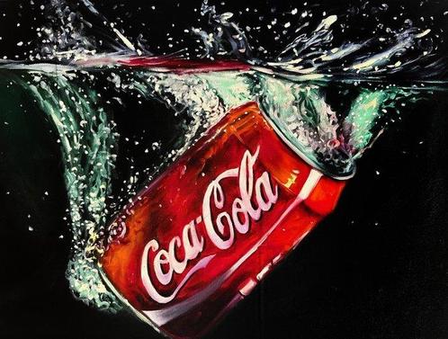 Ernest Manza (XX) - Coca Cola, Antiquités & Art, Art | Peinture | Moderne