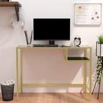 vidaXL Computerbureau 100x36x74 cm gehard glas transparant, Huis en Inrichting, Verzenden, Nieuw