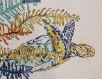 Mediterrane stof met koralen en schildpadden - 300x280cm -, Antiek en Kunst