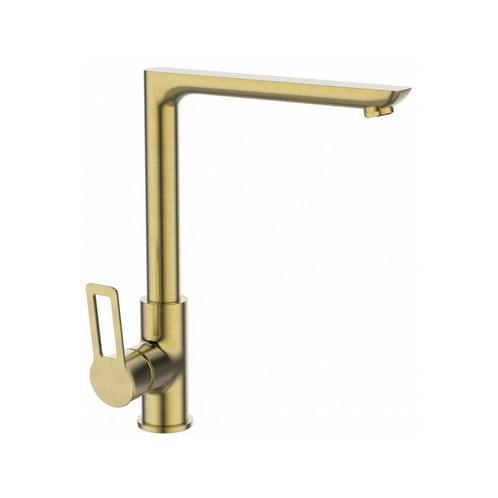 Wastafelkraan Sanimar Lagos Geborsteld Messing, Doe-het-zelf en Bouw, Sanitair, Kraan, Nieuw, Ophalen of Verzenden