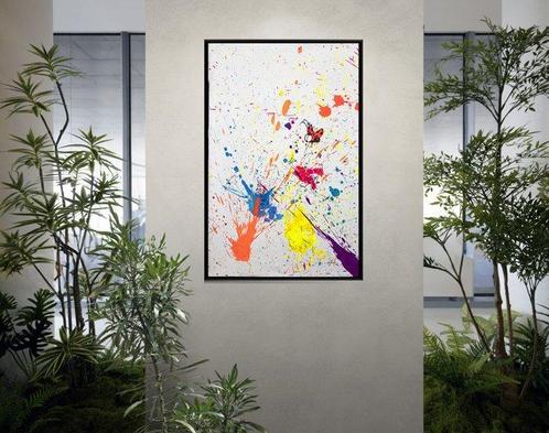 UTOPIA XX - ladybug with flowers White, Antiek en Kunst, Kunst | Schilderijen | Modern