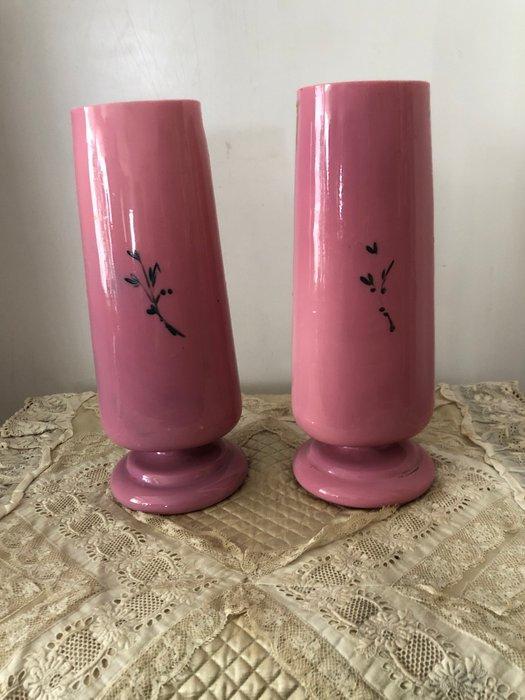 Vase (2) - Splendide et imposante paire de porte-fleurs en, Antiquités & Art, Antiquités | Verre & Cristal