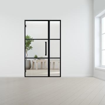 Steel look deur met zijlicht zonder kozijn, Verzenden