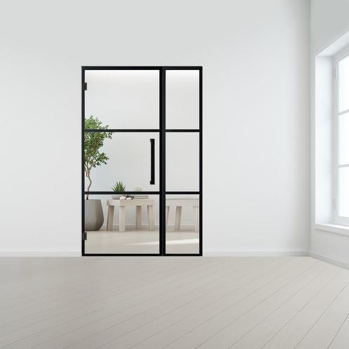 Steel look deur met zijlicht zonder kozijn, Doe-het-zelf en Bouw, Deuren en Vliegenramen, Nieuw, Verzenden