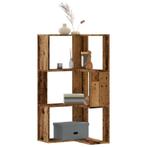 vidaXL Boekenkast 3-laags hoek 50x50x102 cm bewerkt hout oud, Huis en Inrichting, Kasten | Boekenkasten, Verzenden, Nieuw