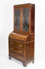 Vitrinekast - Mahonie, Glas, Brons, Eik, Antiek en Kunst