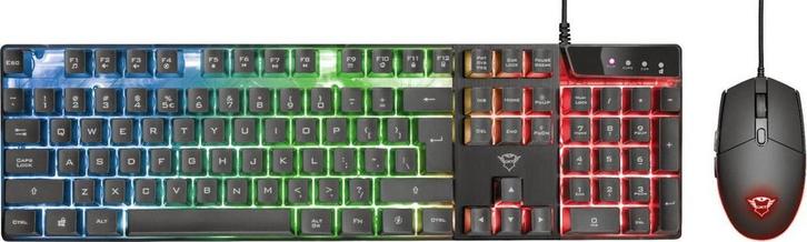 Gaming Toetsenbord & Muis - QWERTY - Zwart Trust GXT 838..., Computers en Software, Muizen, Nieuw, Verzenden