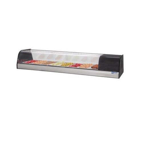Tapasvitrine | RVS/Zwart | 6x 1/3 GN | +2°C/+8°C | Statisch, Zakelijke goederen, Horeca | Keukenapparatuur, Nieuw in verpakking