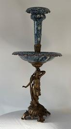 Centre de table - Bronze, Céramique - Épergne rare et