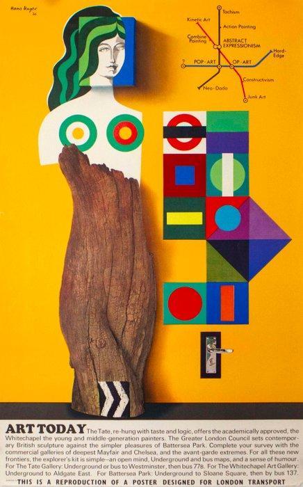 Hans Unger - Art today. London transport - Années 1960, Antiek en Kunst, Kunst | Tekeningen en Fotografie
