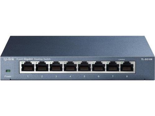 Veiling - TP-Link TL-SG108 - Netwerk Switch - Unmanaged - 8, Computers en Software, Netwerk switches