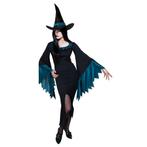 Halloween Heks Kostuum Lichtblauw M, Kleding | Dames, Nieuw, Verzenden