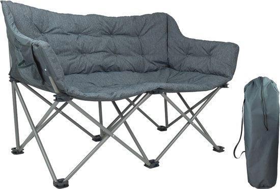 2dekans | TRVLMORE Campingstoel - 2 Personen - Opvouwbaar -, Caravans en Kamperen, Kampeeraccessoires, Ophalen of Verzenden
