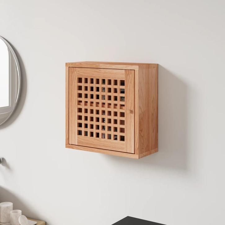 vidaXL Wandkast 42x18x42 cm massief walnotenhout, Huis en Inrichting, Kasten | Overige, Nieuw, Verzenden